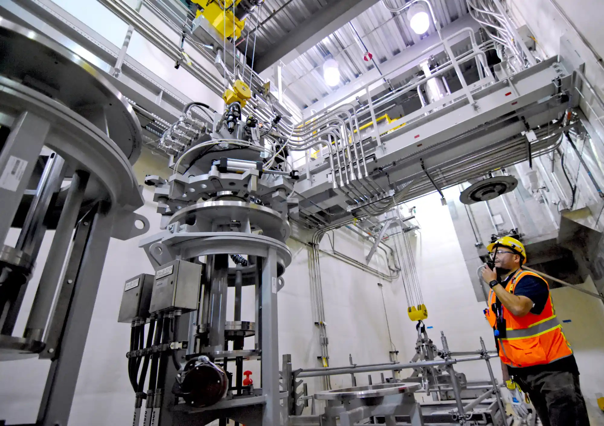 Plant Management Completion Team (PMCT) tests finishing line equipment.